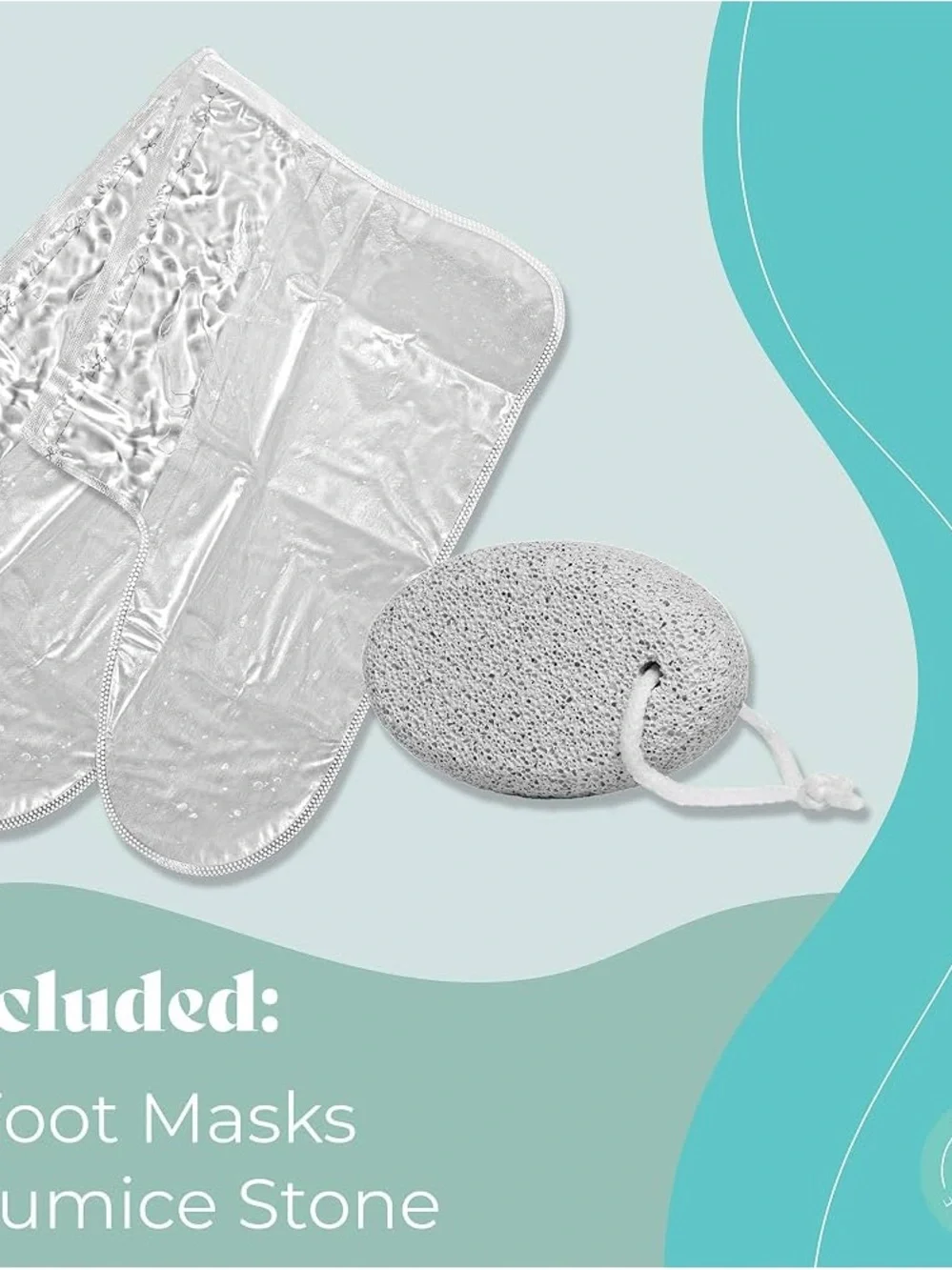 Peppermint Foot Peel Mask/with Pumice Stone - Hydrating Foot Treatment
